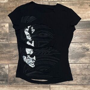 Black and Silver Women's Top
